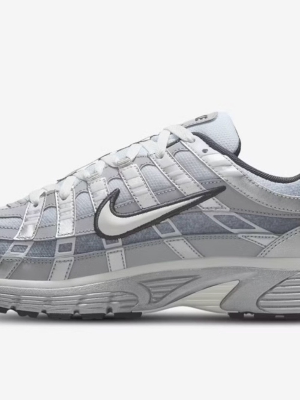 Nike P-6000 Fade Silver and White Athletic Sneaker - Picture 4 of 6